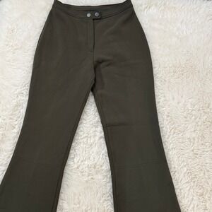M. Miller Womens Olive Green Softshell Ski Pants High Rise Flare Stirrup Size S